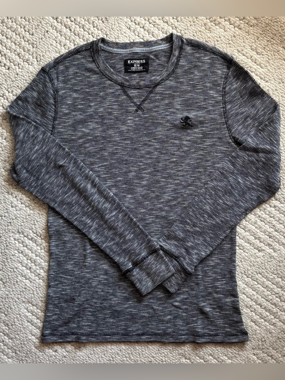Express Men’s Waffle Long Sleeve Crew
